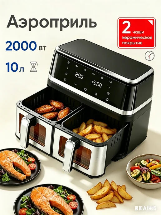 Braucher Аэрогриль электрический для дома 2000