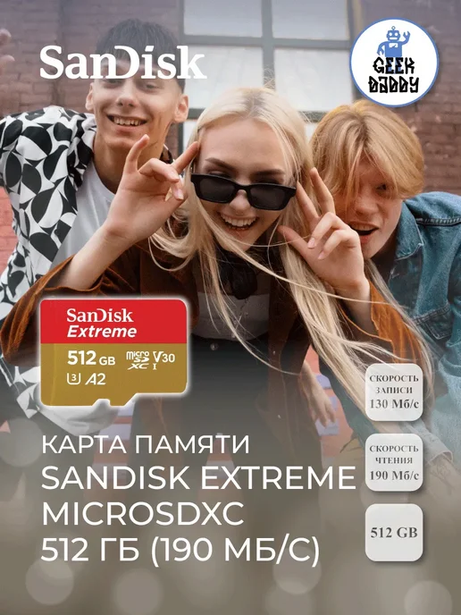 Sandisk Карта памяти Extreme Microsdxc 512