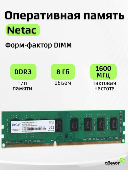 Netac DDR3 8GB 1600MHz