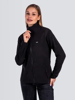 Флисовая спортивная толстовка на молнии черная