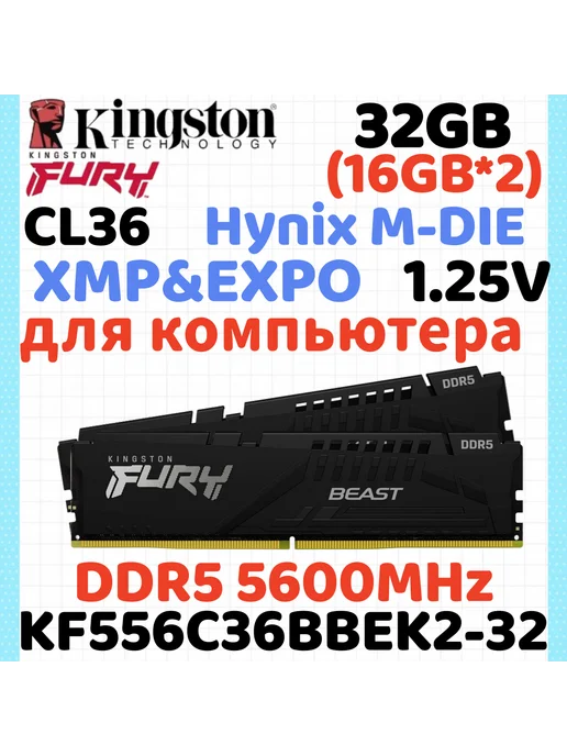 Kingston Fury Fury DDR5 16GB 5600MHz