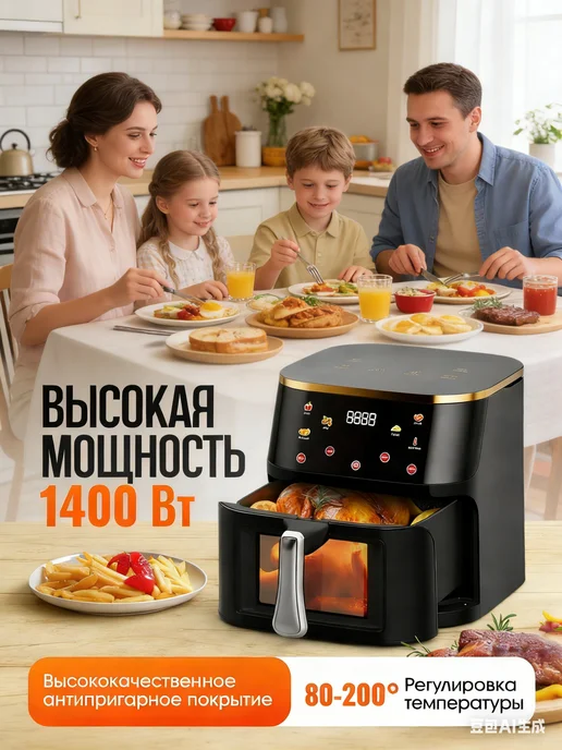 Industria Аэрогриль электрический для дома 10л